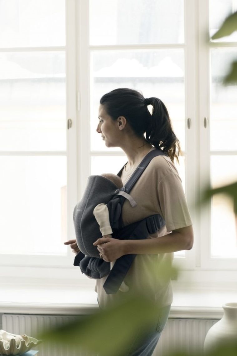 BabyBjörn, Mini 3D Jersey, nosidełko, ciemny szary