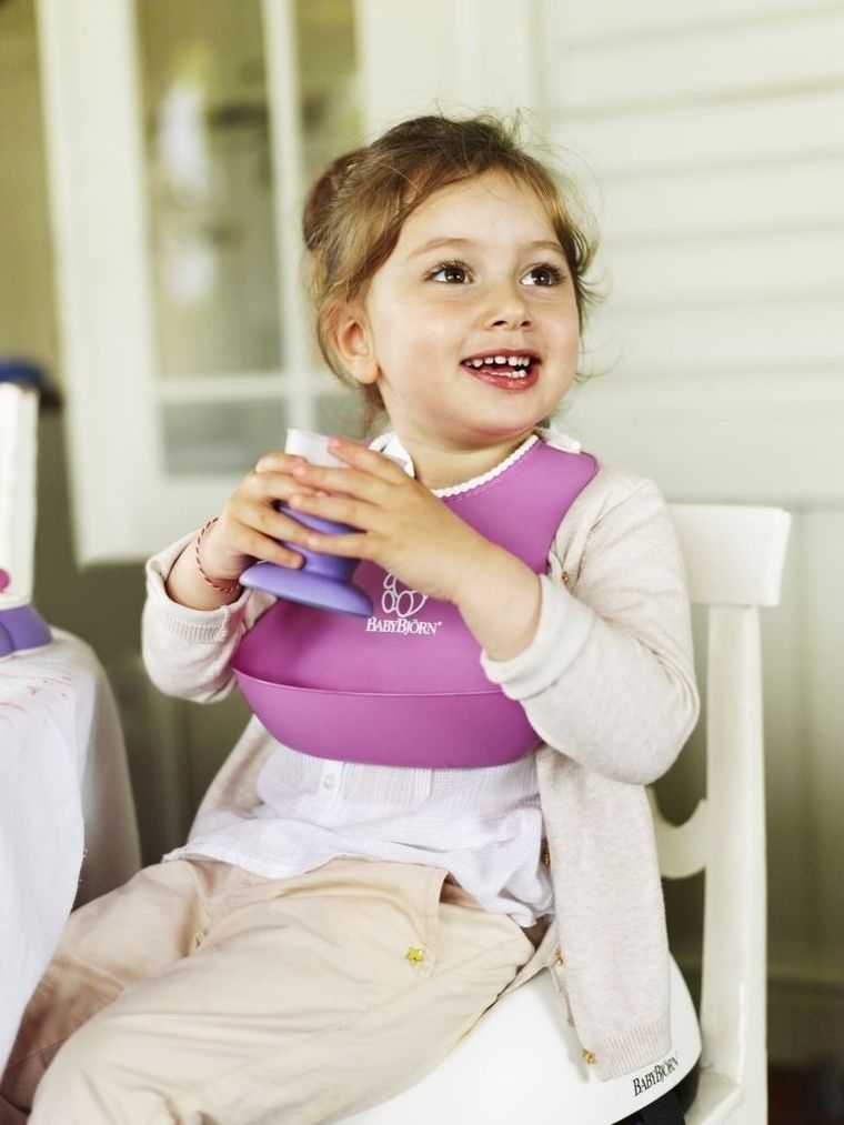 BabyBjörn, śliniaki, zielony i różowy