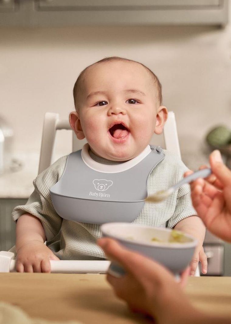 BabyBjörn, zestaw do karmienia, Light Grey, 3 szt.