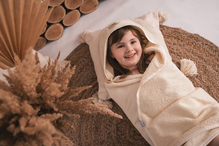 BabyMatex, Maxi, okrycie kąpielowe, niemowlęce, ecru, 100-100 cm