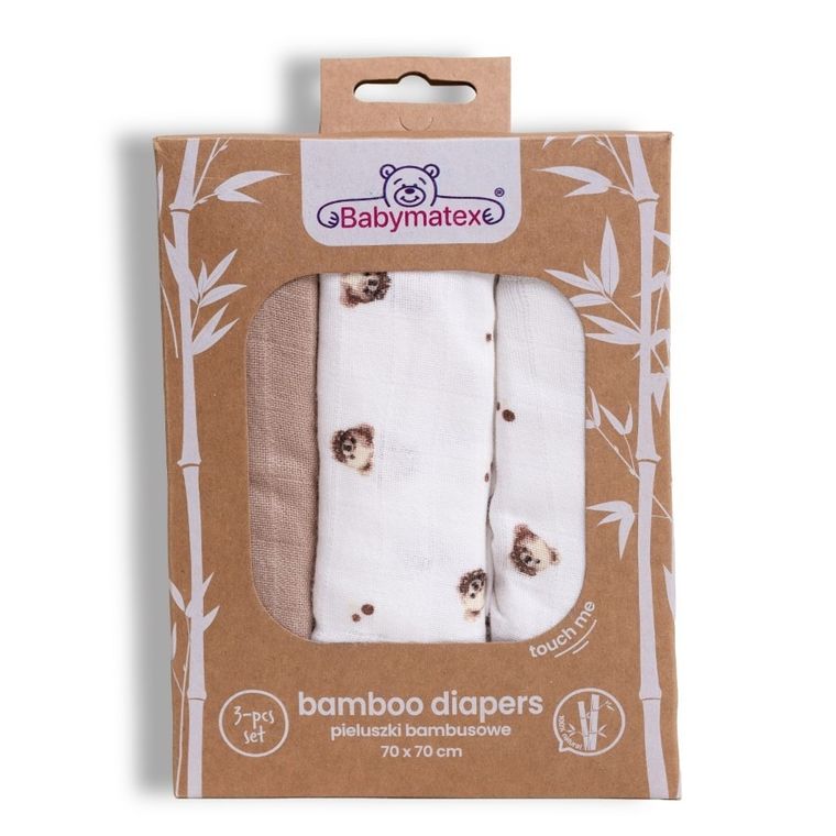 Babymatex, pielucha bambusowa, 70-70 cm, 3 szt.
