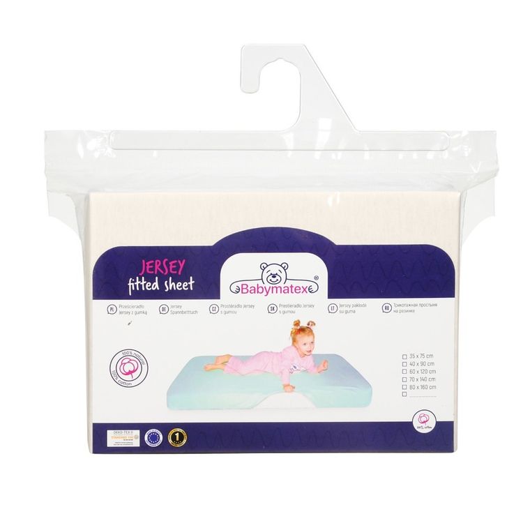 Babymatex, prześcieradło jersey z gumą, ecru, 60-120 cm
