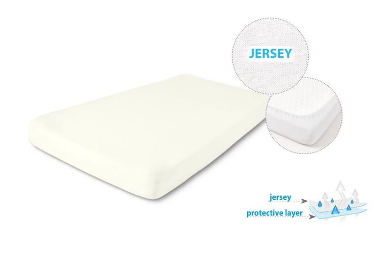 BabyMatex, prześcieradło nieprzemakalne, jersey, kremowe, 70-140 cm