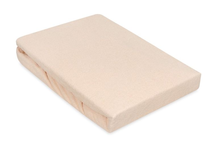 BabyMatex, prześcieradło z gumką, frotte, premium, jasnobeżowe, 60-120 cm
