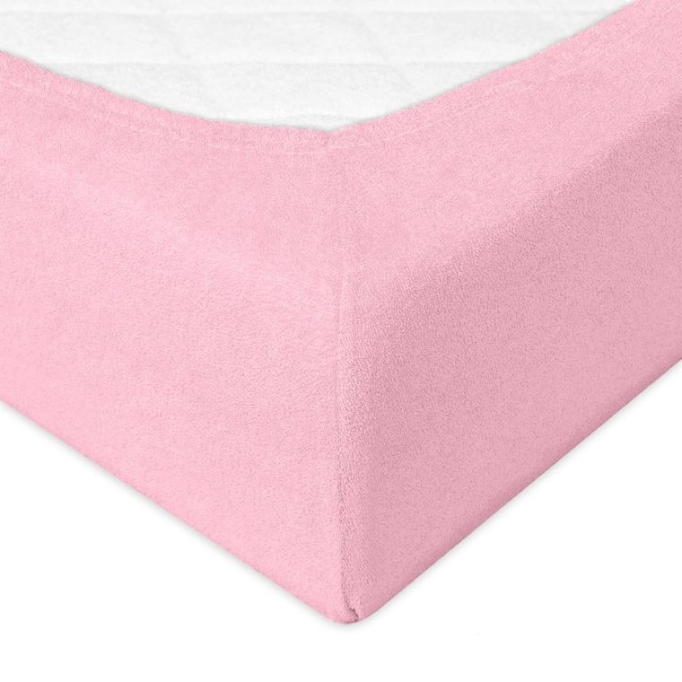 BabyMatex, prześcieradło z gumką, frotte, różowe, 60-120 cm