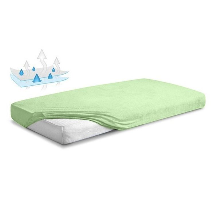 BabyMatex, prześcieradło z gumką, frotte, seledynowe, 70-140 cm