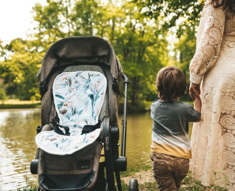 BabyMatex, wkładka redukująca nacisk do wózka, Paddi'x, flamingi, 0-36 kg