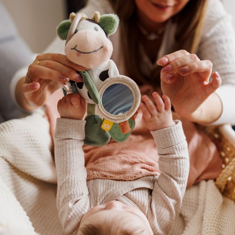 BabyOno, Cow Bingo, zawieszka sensoryczna z gryzakiem