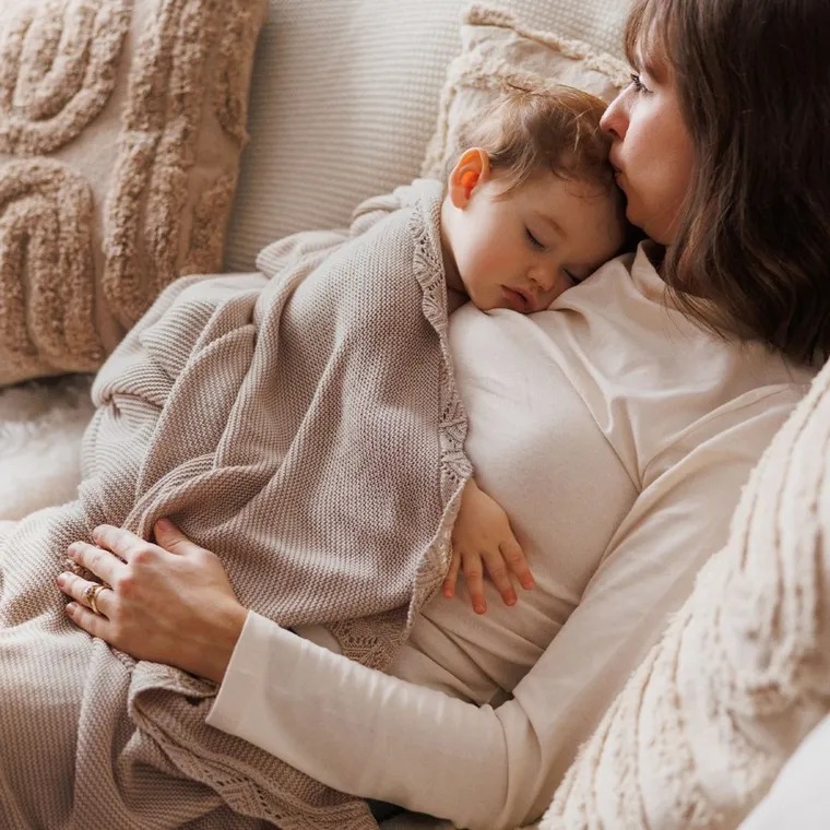 BabyOno, kocyk bambusowy, beżowy, 75-100 cm