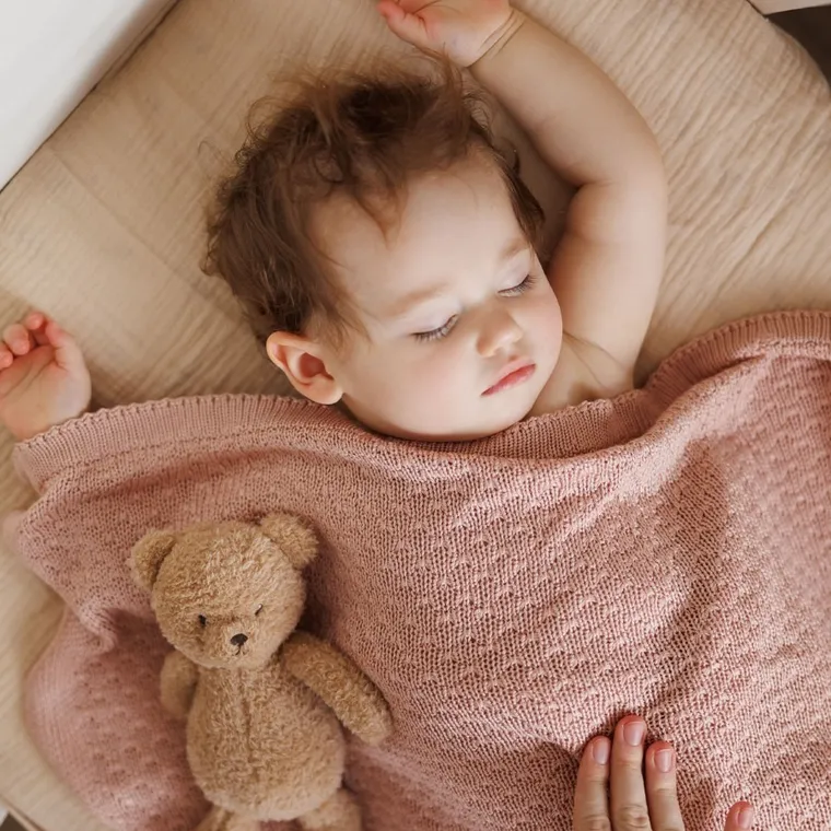 BabyOno, kocyk bambusowy, różowy, 75-100 cm