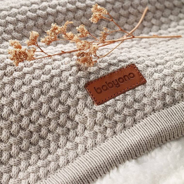 BabyOno, kocyk bawełniany z ociepleniem, szary, 75-100 cm