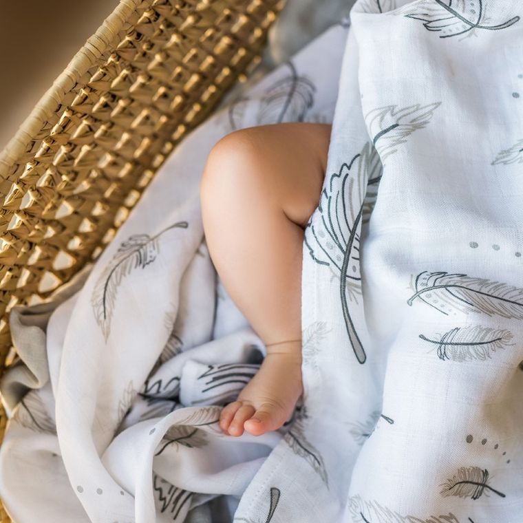 BabyOno, otulacz bambusowy, feathers, 2 szt.