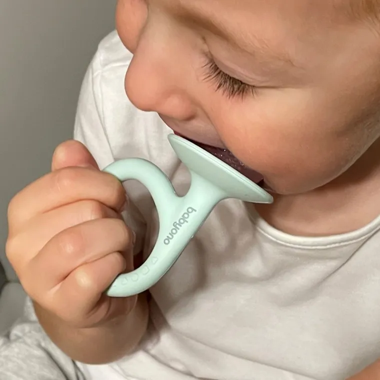 BabyOno, Ślimak, gryzak silikonowy, miętowy