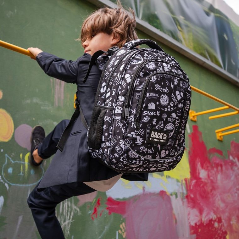 BackUp, plecak szkolny, 3-komorowy, Drift