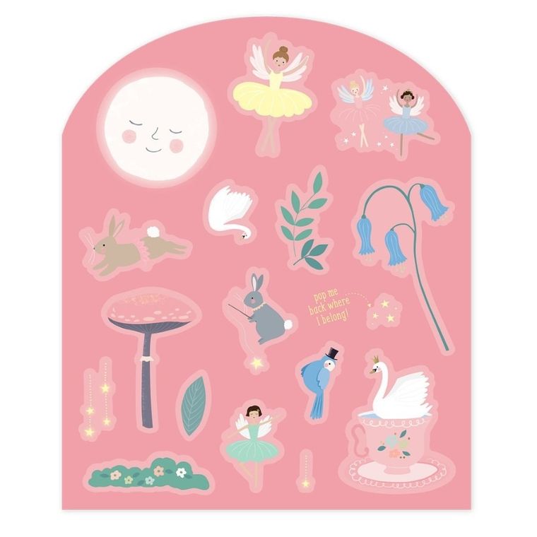 Baletnice. Zestaw naklejek wielokrotnego użytku