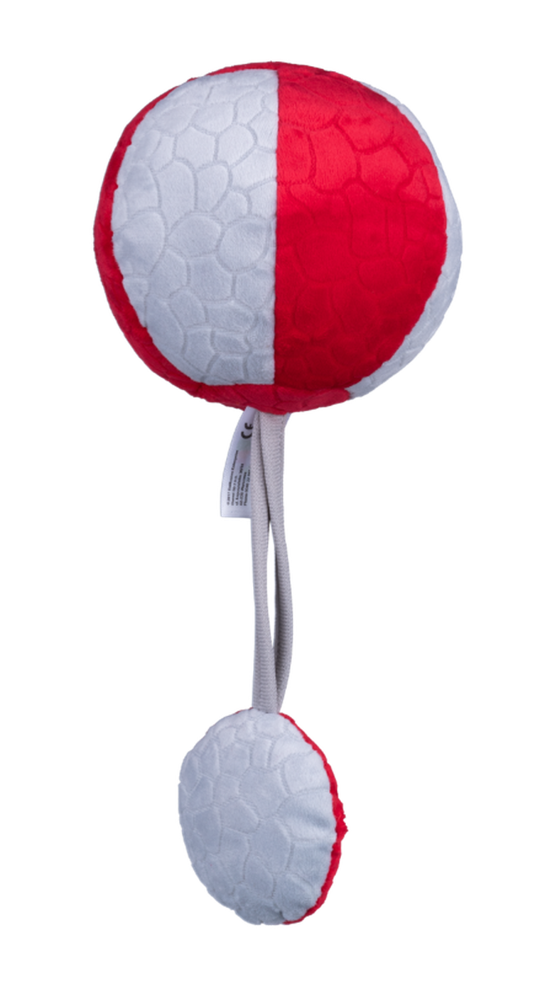 Balibazoo, piłka czerwono-szara, zabawka niemowlęca