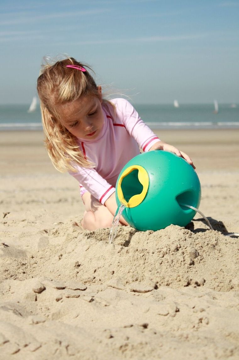 Ballo Quut, wiaderko do wody i piasku, Lagoon Green + Mellow Yellow