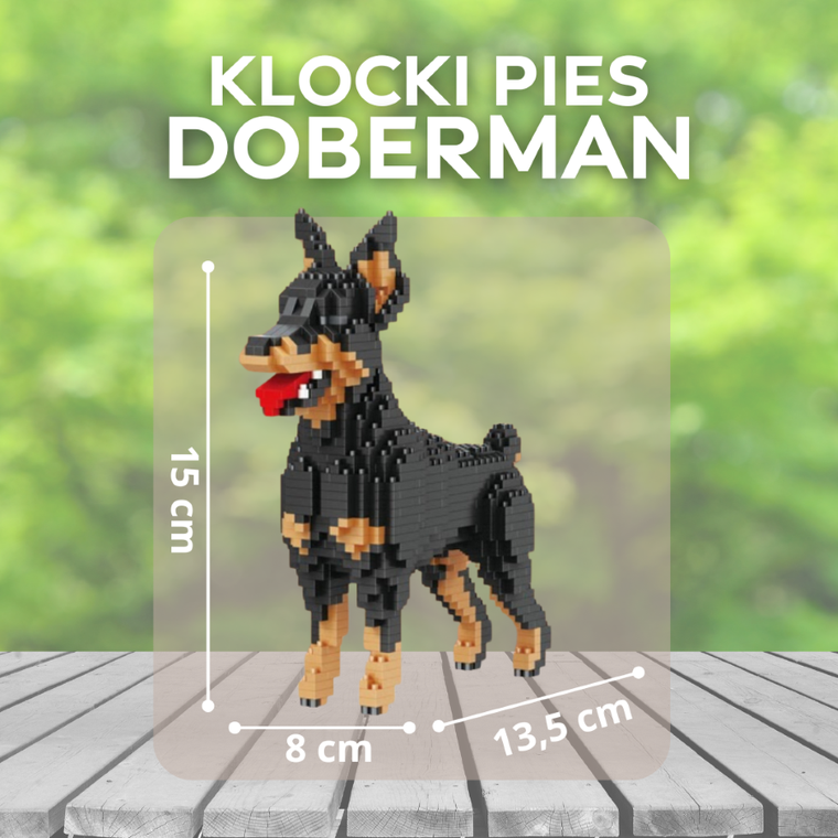 Balody, Pies Doberman mały, klocki konstrukcyjne, 957 elementów