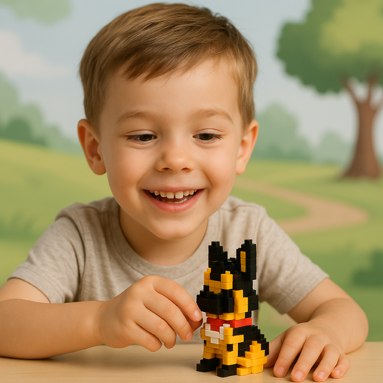 Balody, Piesek mini Owczarek, klocki konstrukcyjne, 193 elementów