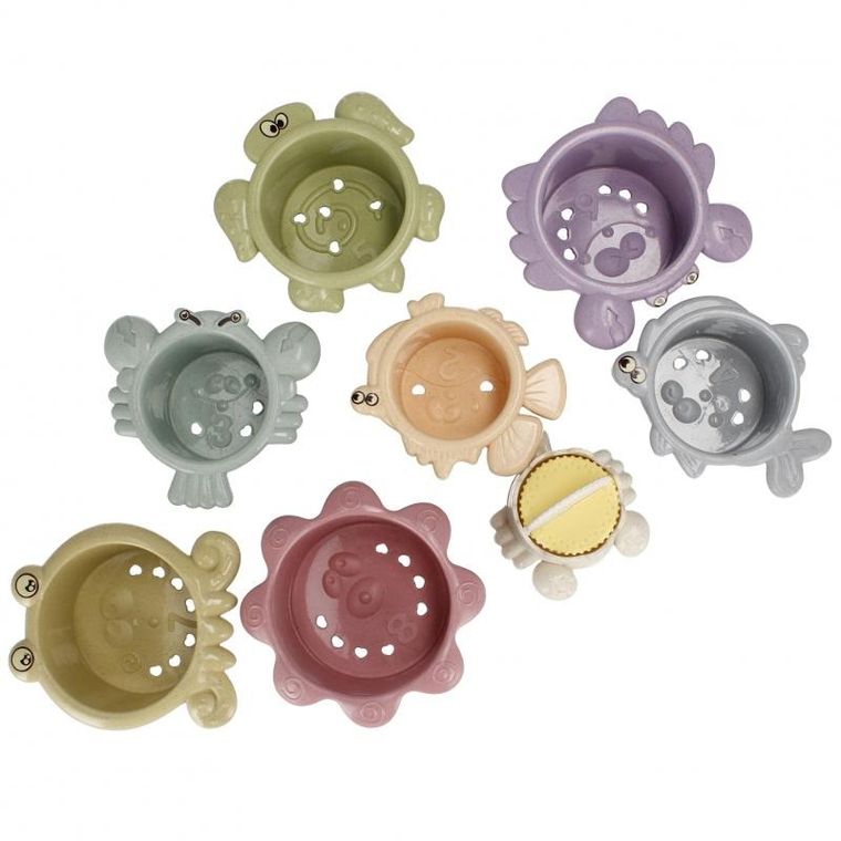 Bam Bam, wieża, kubeczki do układania, 2w1