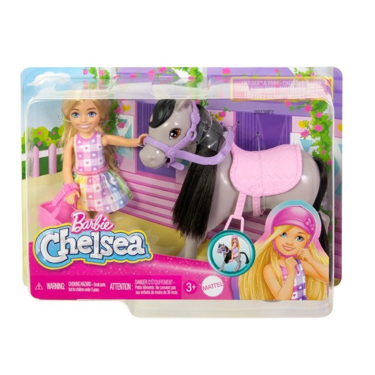 Barbie, Chelsea, zestaw z lalką i kucykiem