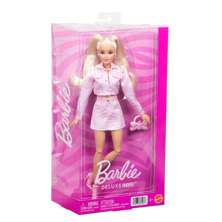 Barbie, Deluxe Style, Różowy denim, Komplet z kurtką, lalka