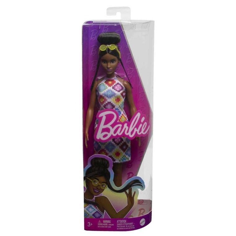 Barbie, Fashionistas, szydełkowa sukienka w romby, lalka