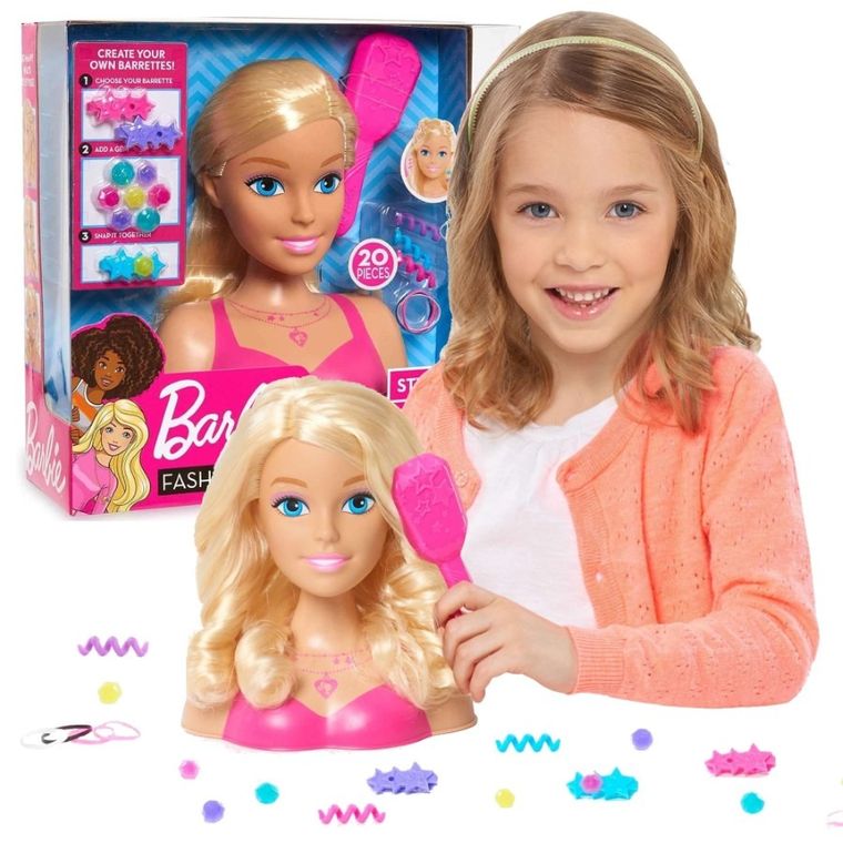 Barbie, głowa do stylizacji, blond