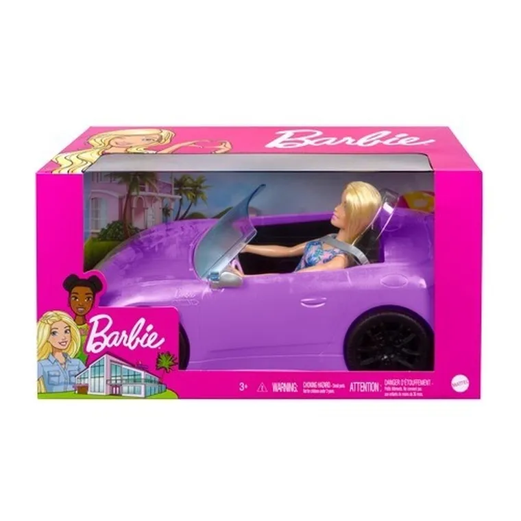Barbie, Kabriolet, zestaw do zabawy z lalką i samochodem