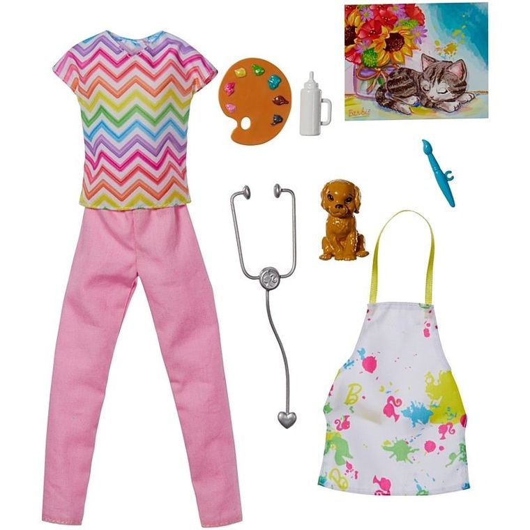 Barbie, Kariera Niespodzianka, lalka blondynka z akcesoriami, zestaw