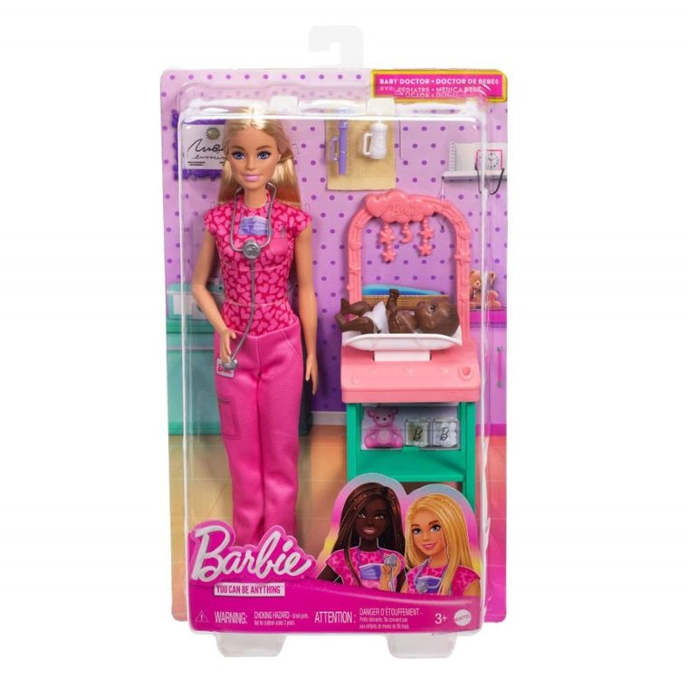 Barbie, Kariera, Pediatra, zestaw do zabawy z 2 lalkami i akcesoriami