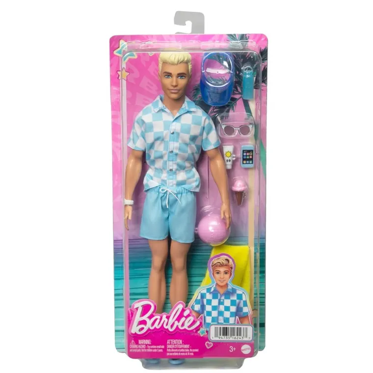 Barbie, Ken na plaży, lalka z akcesoriami