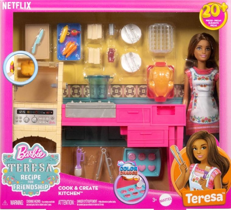 Barbie, Kuchnia Teresy, Przepis na przyjaźń, zestaw z lalką i akcesoriami