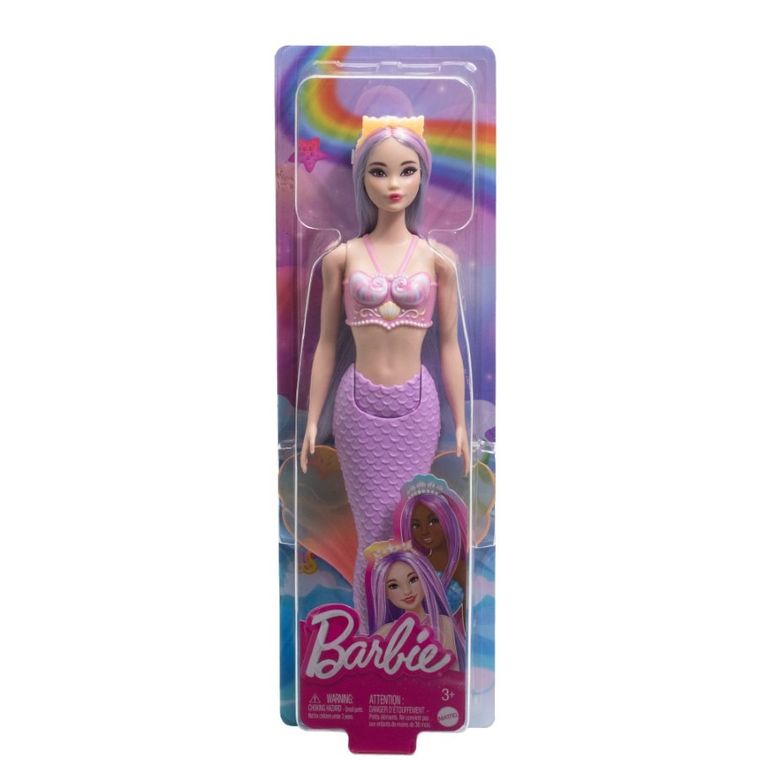 Barbie, lalka Syrenka, fioletowy ogon