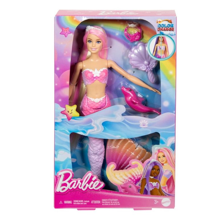 Barbie, Malibu, lalka syrenka ze zmianą koloru