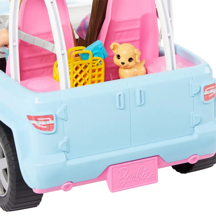 Barbie, Samochód terenowy Jeep + 2 lalki, zestaw do zabawy