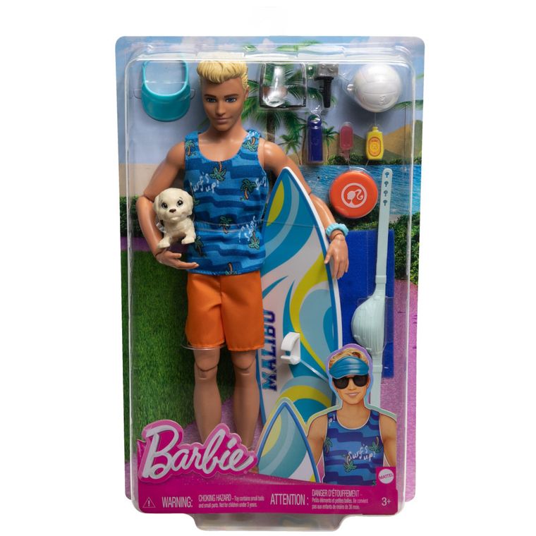Barbie, Surfer Ken, lalka z akcesoriami