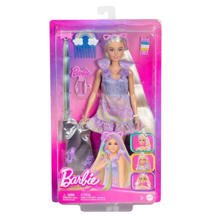 Barbie, Zabawa włosami, zestaw z lalką i akcesoriami