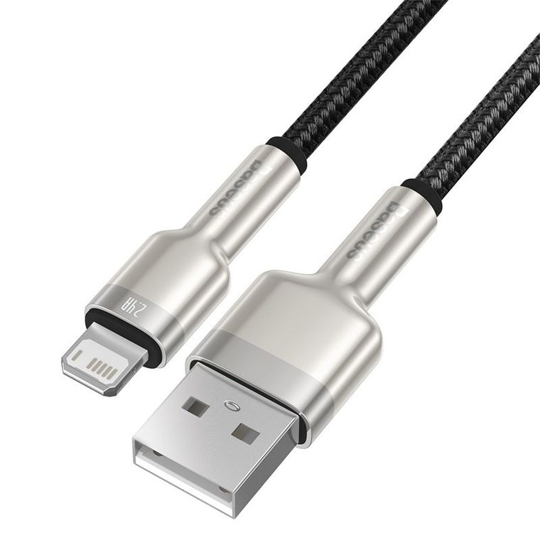 Baseus, Cafule, Lightning 2.4a, Kabel USB, 1m, czarny
