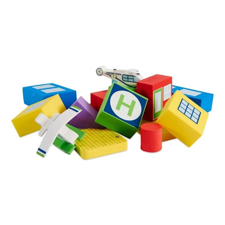 BathBlocks, Lądowisko dla wodolotów, zabawka do kąpieli, 13 elementów