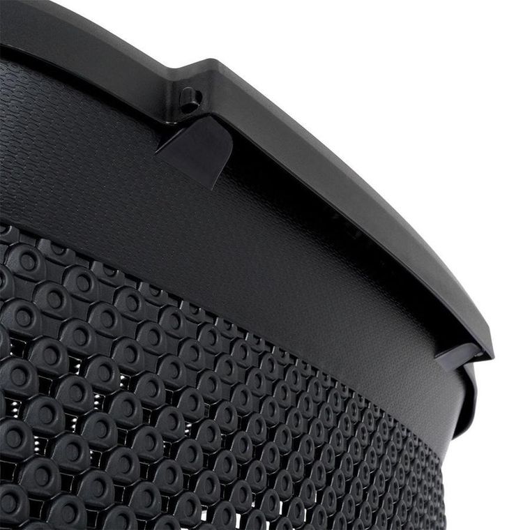 Bathroom Solutions, kosz na pranie z pokrywą, czarny, 60 l