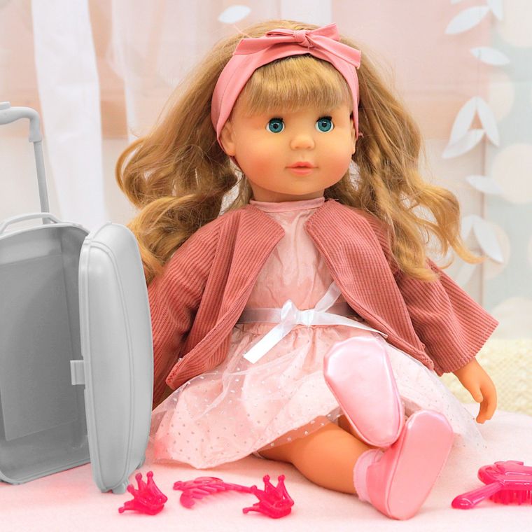 Bayer Design, Charlene, interaktywna lalka bobas z akcesoriami, 46 cm