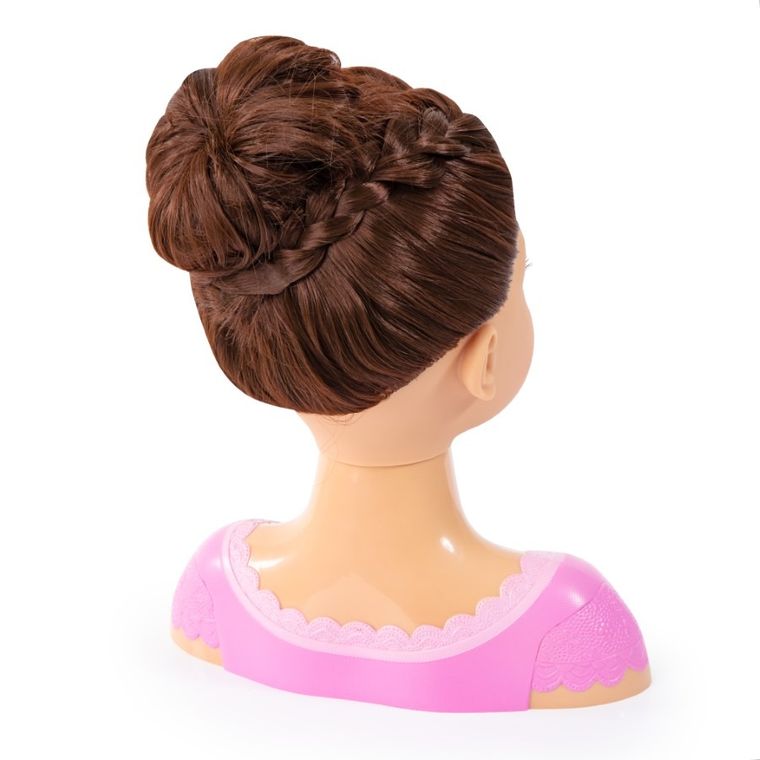 Bayer Design, Charlene, Super Modelka, głowa do stylizacji fryzur z akcesoriami, brunetka, 27 cm