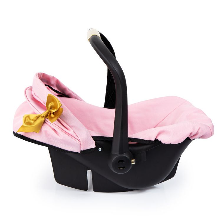 Bayer Design, Deluxe, fotelik samochodowy dla lalek z baldachimem, różowy