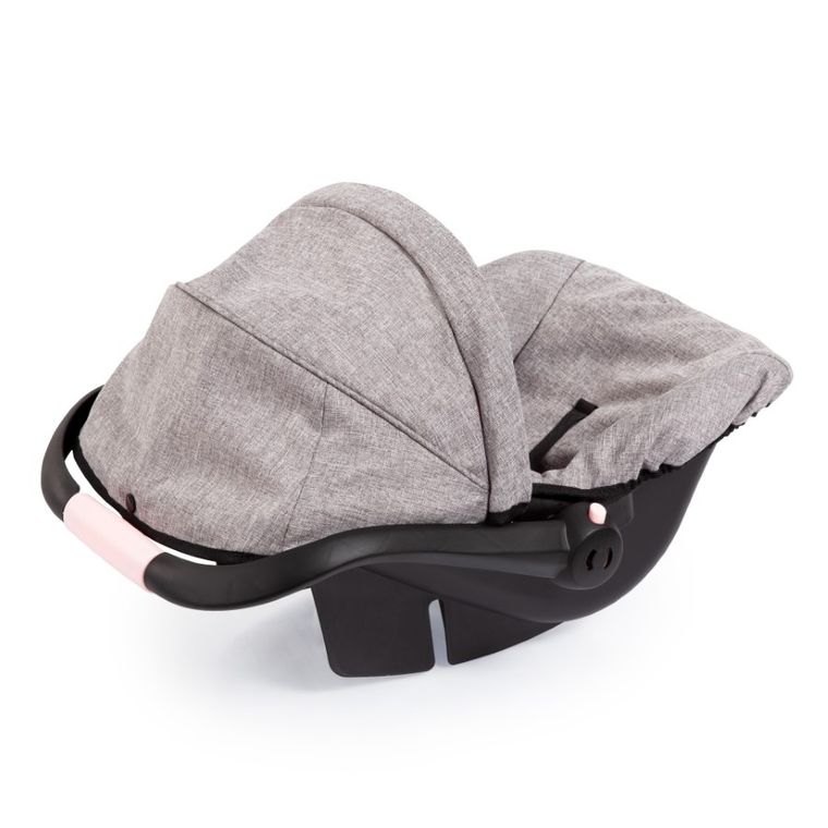 Bayer Design, Deluxe, fotelik samochodowy dla lalek z baldachimem, szary