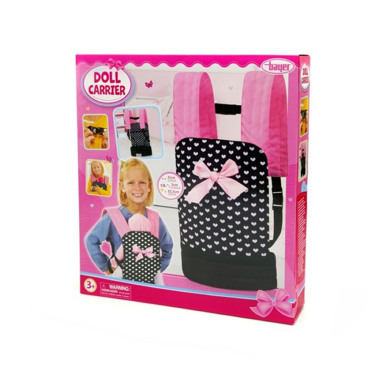 Bayer Design, EasyCarry, nosidełko dla lalek, różowo-czarne