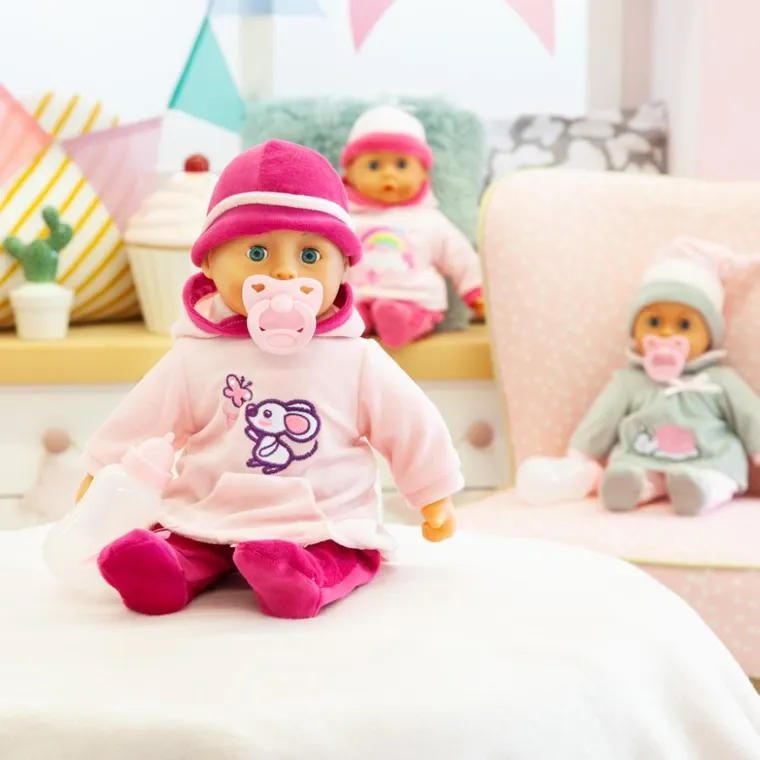 Bayer Design, First Words Baby, interaktywna lalka bobas, 38 cm