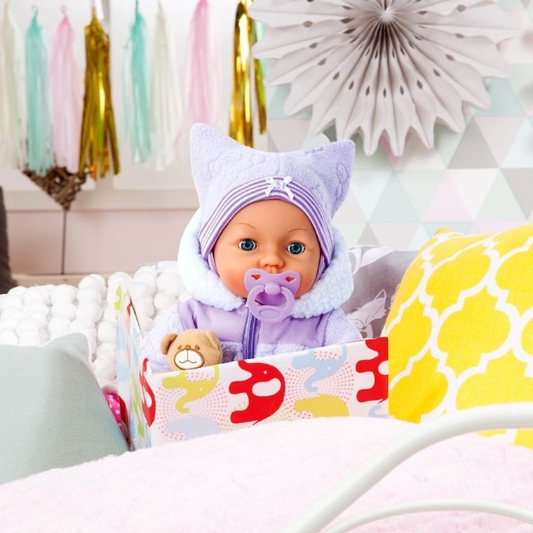 Bayer Design, Piccolina Magic Eyes, lalka bobas, fioletowa, 46 cm