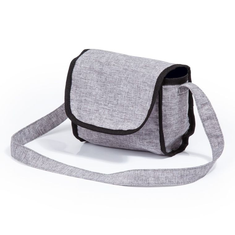 Bayer Design, Trendy, głęboki wózek dla lalek z torbą, szary z koroną