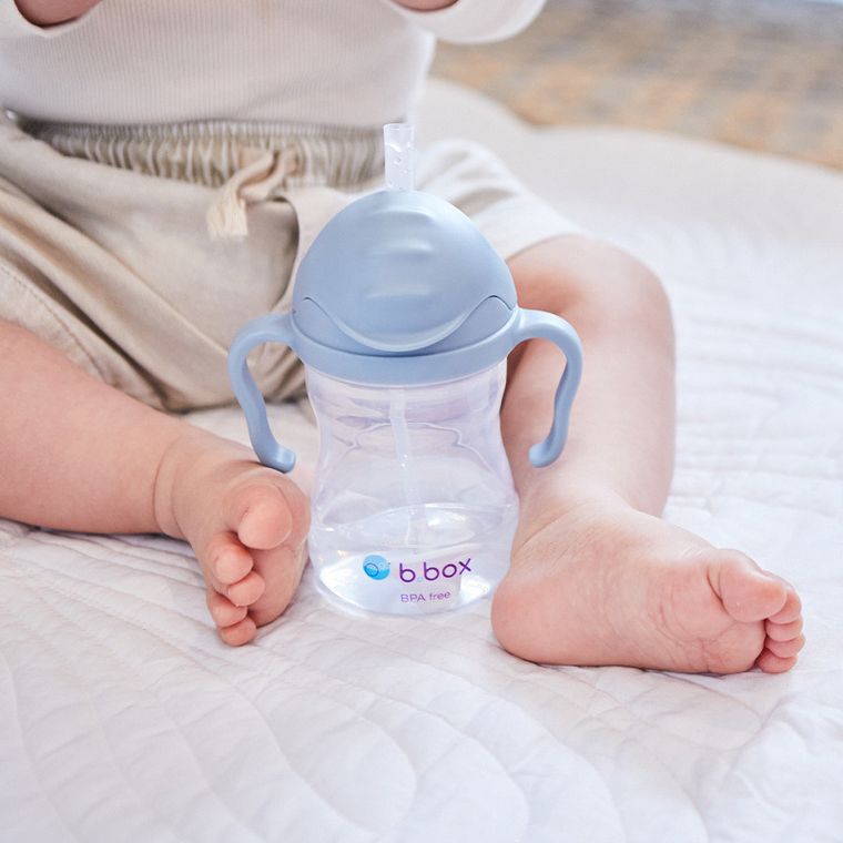 b.box, bidon ze słomką, błękitny, 240 ml